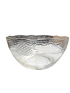 Pressed Glass Serving Bowl – Vintage Patterned Clear Design