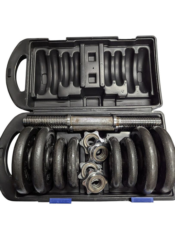 CAP Barbell 40 lb Adjustable Dumbbell Set – Cast Iron with Carry Case