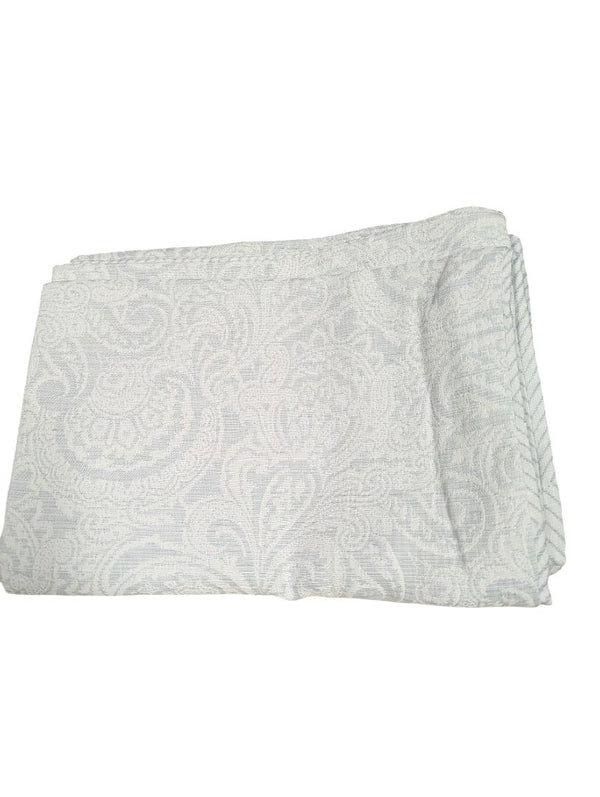 Light Grey Damask Coverlet Set – Elegant Woven Jacquard Design