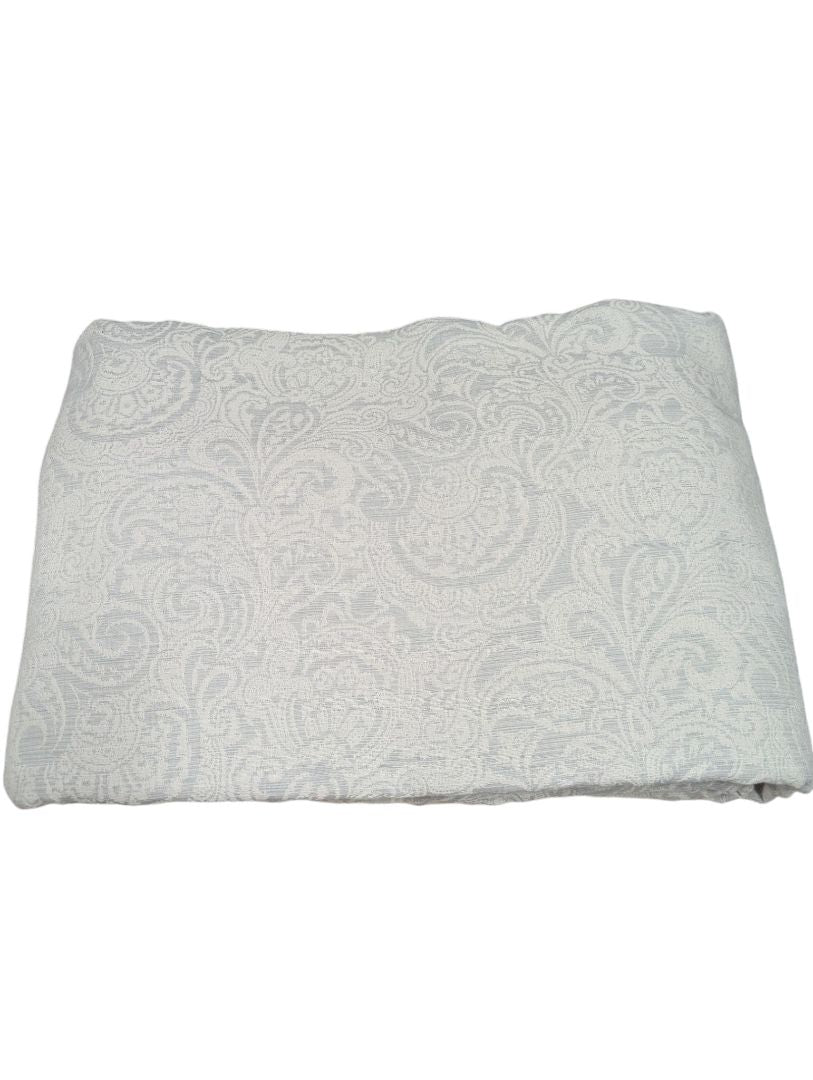 Light Grey Damask Coverlet Set – Elegant Woven Jacquard Design