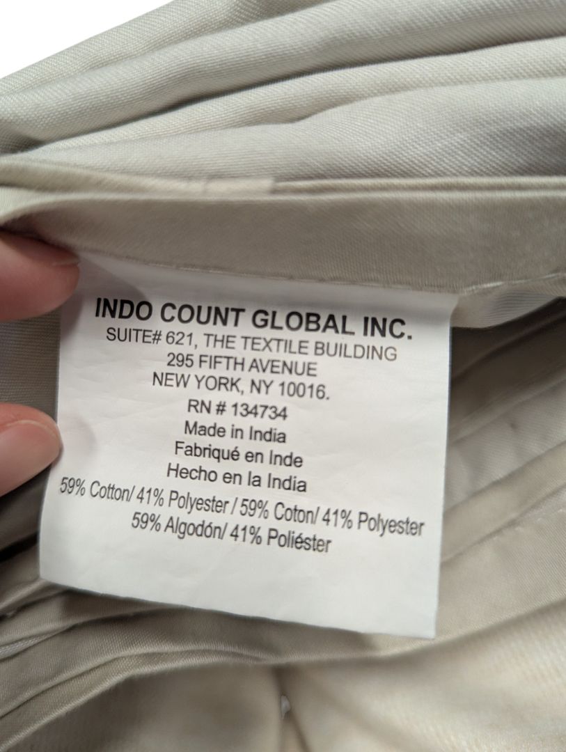 Beige Cotton-Blend Bedsheet – Indo Count Global