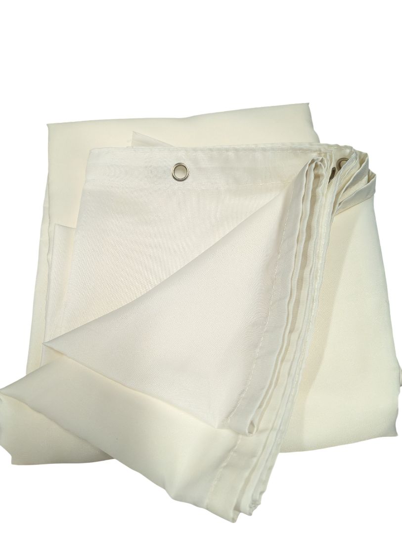 Off-White Grommet Curtain Panel – Light Filtering Fabric