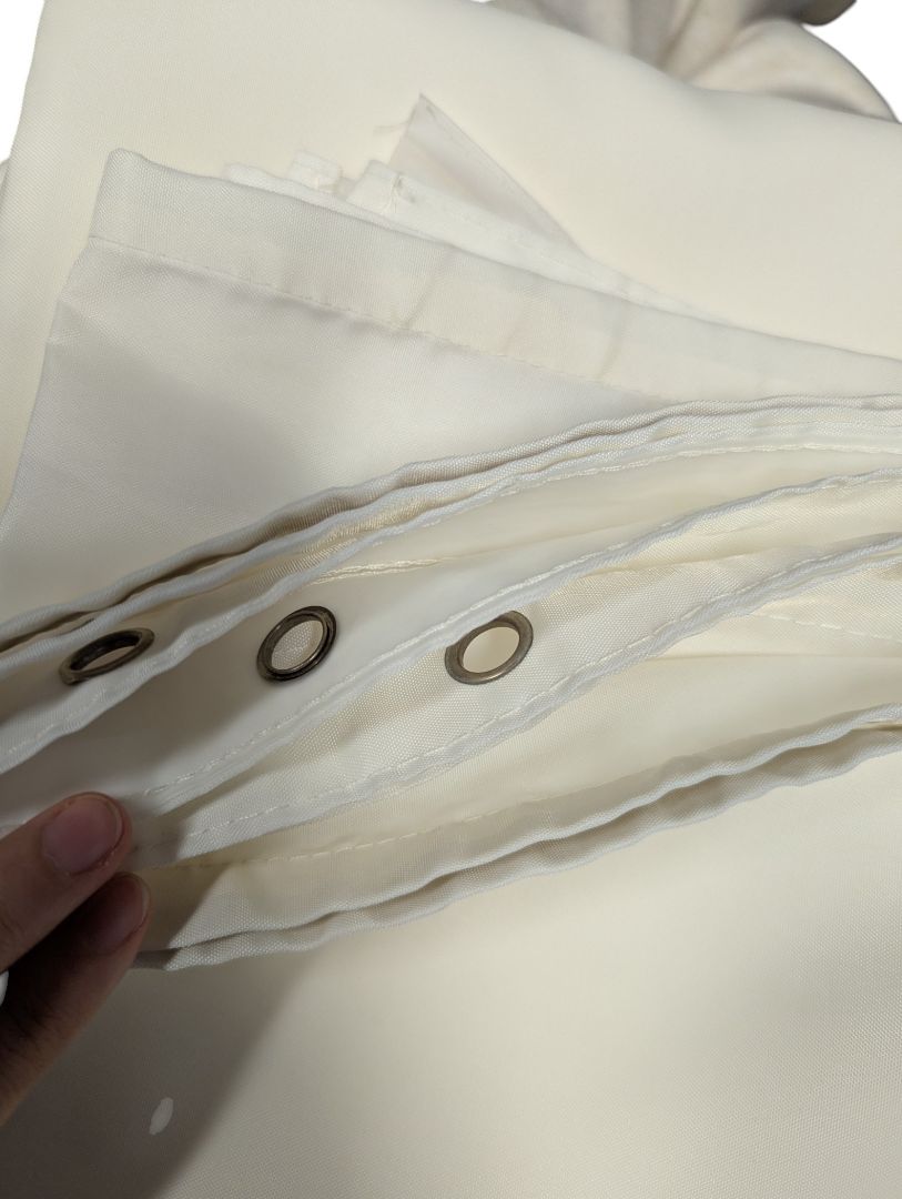 Off-White Grommet Curtain Panel – Light Filtering Fabric