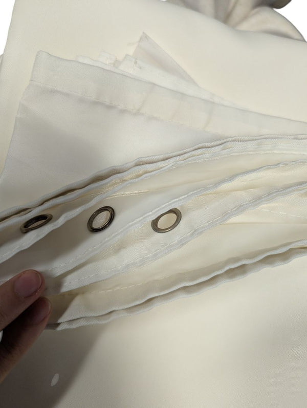 Off-White Grommet Curtain Panel – Light Filtering Fabric