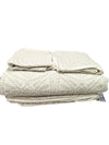 Textured Duvet Cover Set – Cream & Grey Woven Pattern