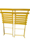 Yellow Metal Folding Bistro Chairs – Set of Two