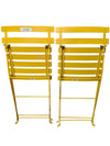 Yellow Metal Folding Bistro Chairs – Set of Two