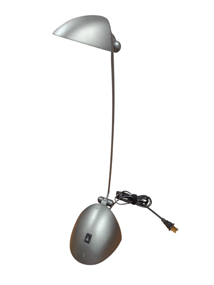 Modern Adjustable Silver Desk Lamp