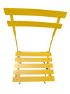 Yellow Metal Folding Bistro Chairs – Set of Two