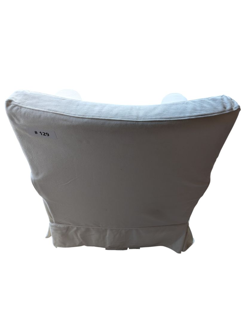 Classic White Slipcovered Armchair