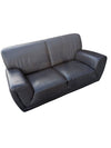 Schreiters Contemporary Navy Blue Top-Grain Leather Sofa