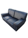 Schreiters Contemporary Navy Blue Top-Grain Leather Sofa