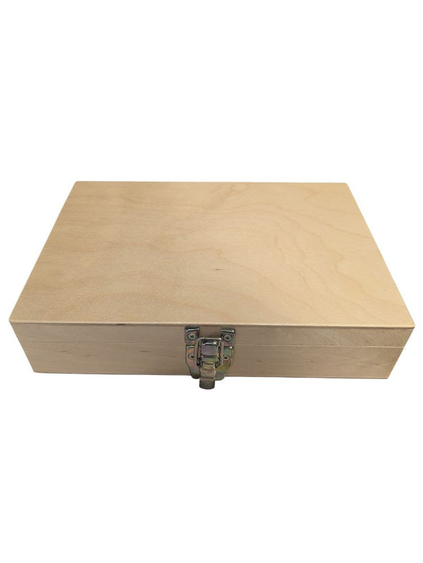 Natural Wood Presentation Box with Blue Lining