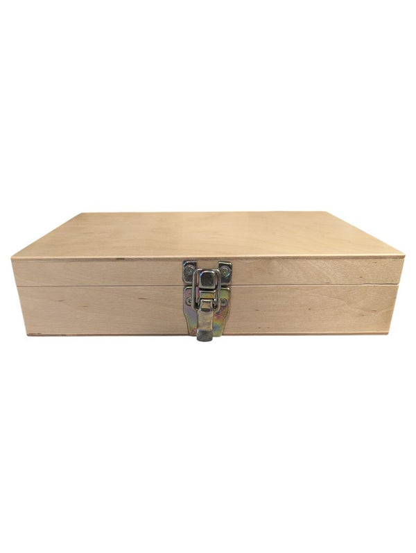 Natural Wood Presentation Box with Blue Lining