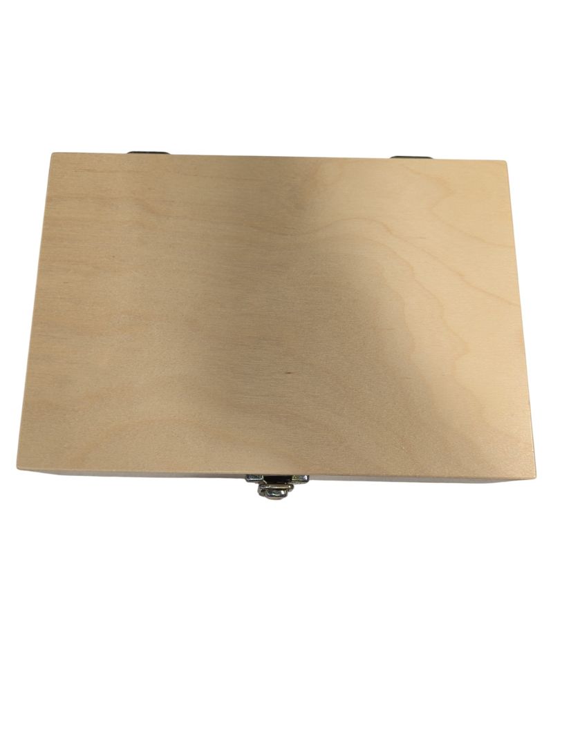 Natural Wood Presentation Box with Blue Lining