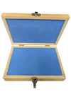 Natural Wood Presentation Box with Blue Lining