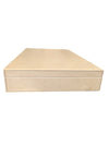 Compact Natural Wood Presentation Box with Blue Interior