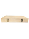 Compact Natural Wood Presentation Box with Blue Interior