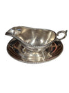 Vintage Silver-Plated Gravy Boat with Underplate