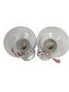 Vintage Glass Candle Holders – Pair with Holiday Ribbon