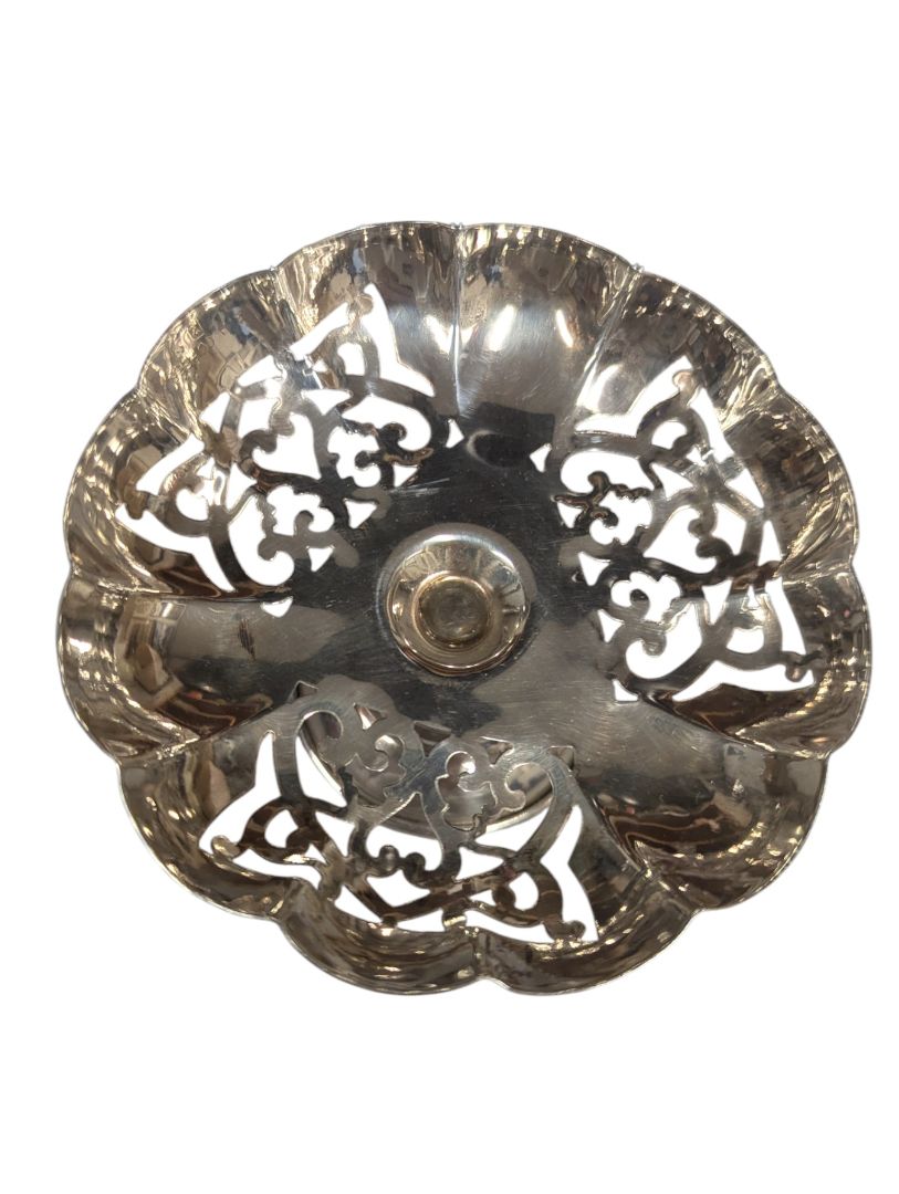 Coronet Silverplate on Copper Two-Tier Dessert Stand