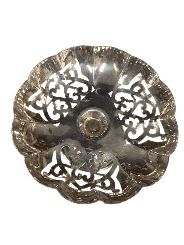 Coronet Silverplate on Copper Two-Tier Dessert Stand