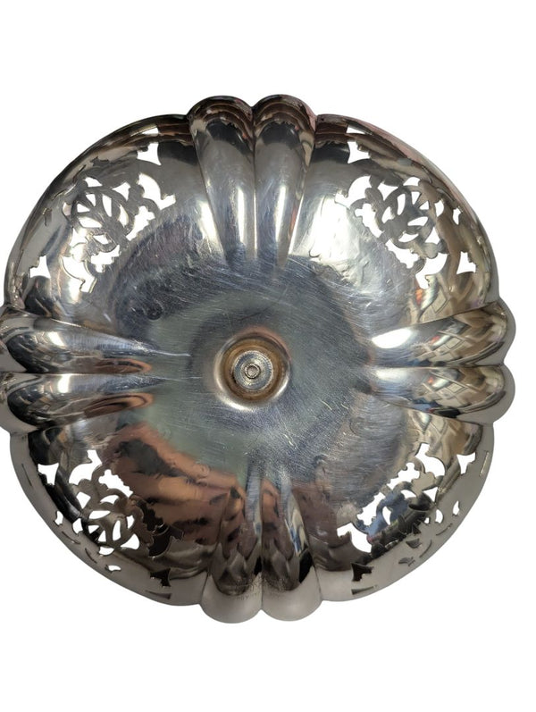 Coronet Silverplate on Copper Two-Tier Dessert Stand