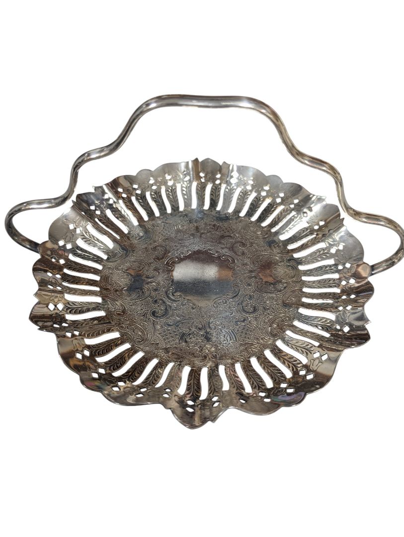 Coronet Silverplate on Copper Two-Tier Dessert Stand