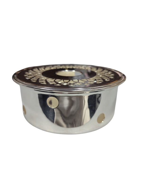 Elegance Silver-Plated Candle Holder with Insert