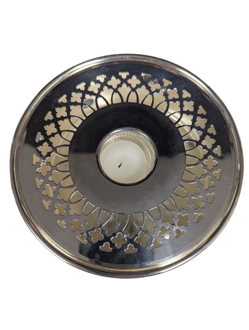Elegance Silver-Plated Candle Holder with Insert