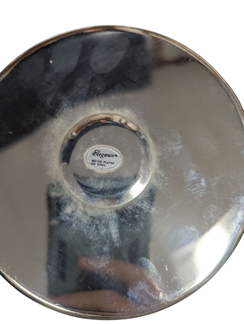 Elegance Silver-Plated Candle Holder with Insert