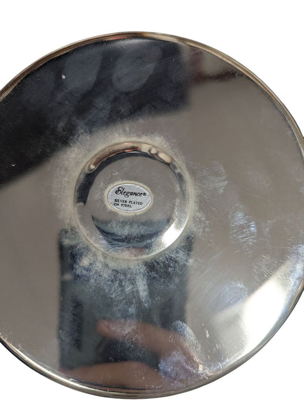 Elegance Silver-Plated Candle Holder with Insert