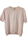Tabi International Light Pink Knit Short-Sleeve Sweater