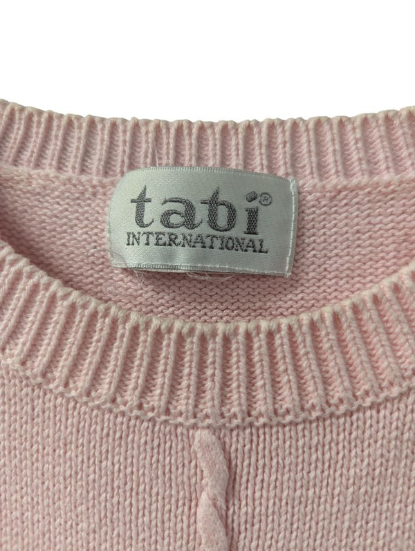Tabi International Light Pink Knit Short-Sleeve Sweater