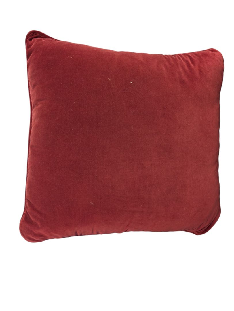 Plush Velvet Throw Pillow – Deep Burgundy