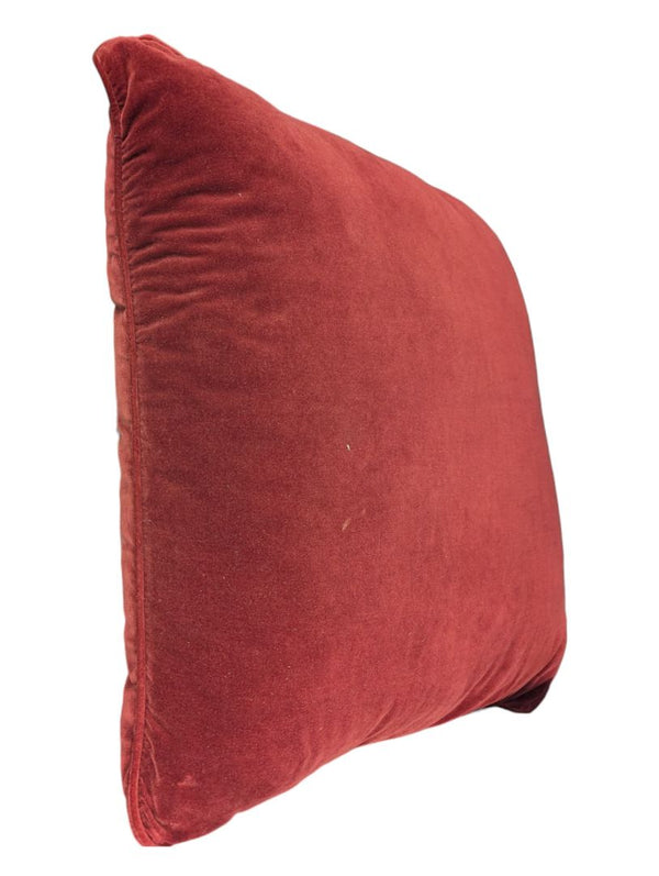 Plush Velvet Throw Pillow – Deep Burgundy