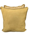 Pair of Damask Throw Pillows with Matching Tassel Valance – Gold & Cream