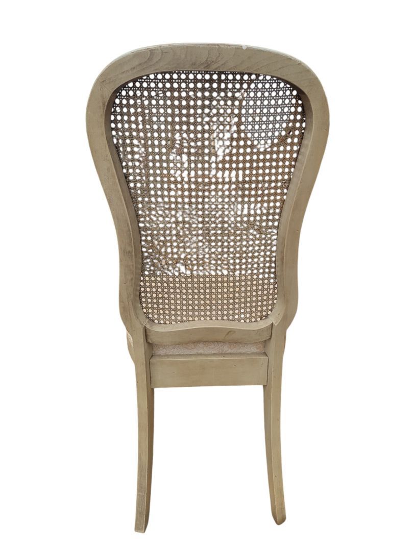 Set of Four Vintage Cane-Back Dining Chairs