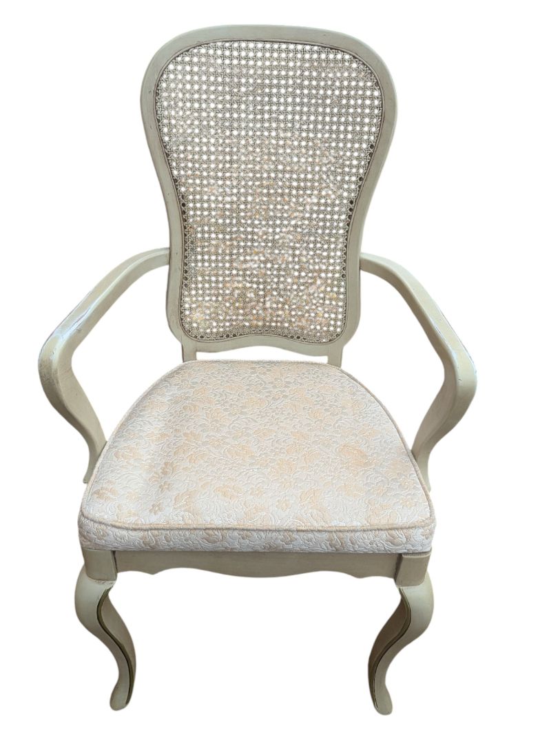 Set of Four Vintage Cane-Back Dining Chairs