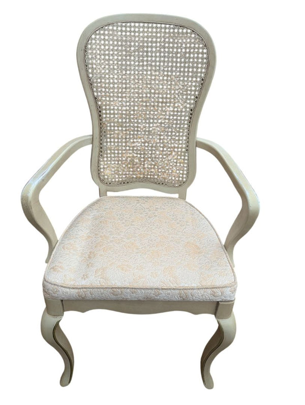 Set of Four Vintage Cane-Back Dining Chairs