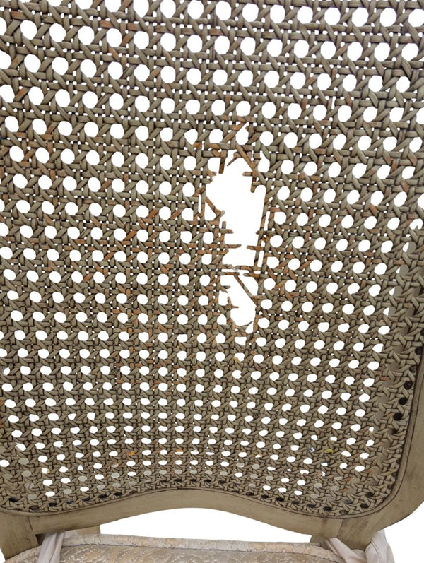 Set of Four Vintage Cane-Back Dining Chairs