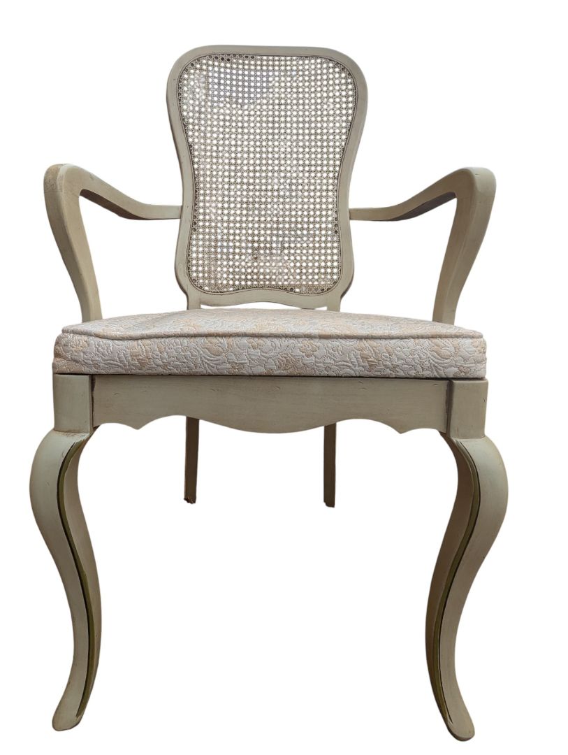 Set of Four Vintage Cane-Back Dining Chairs