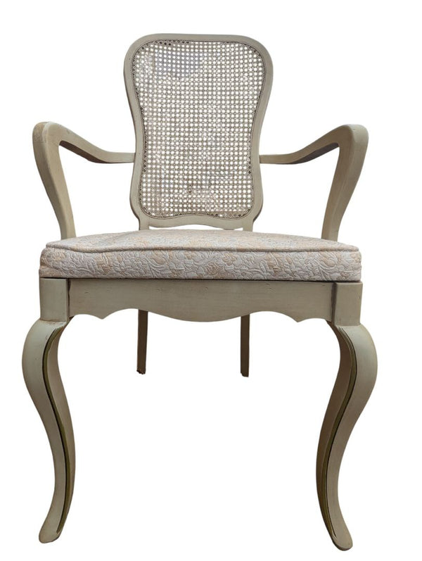 Set of Four Vintage Cane-Back Dining Chairs