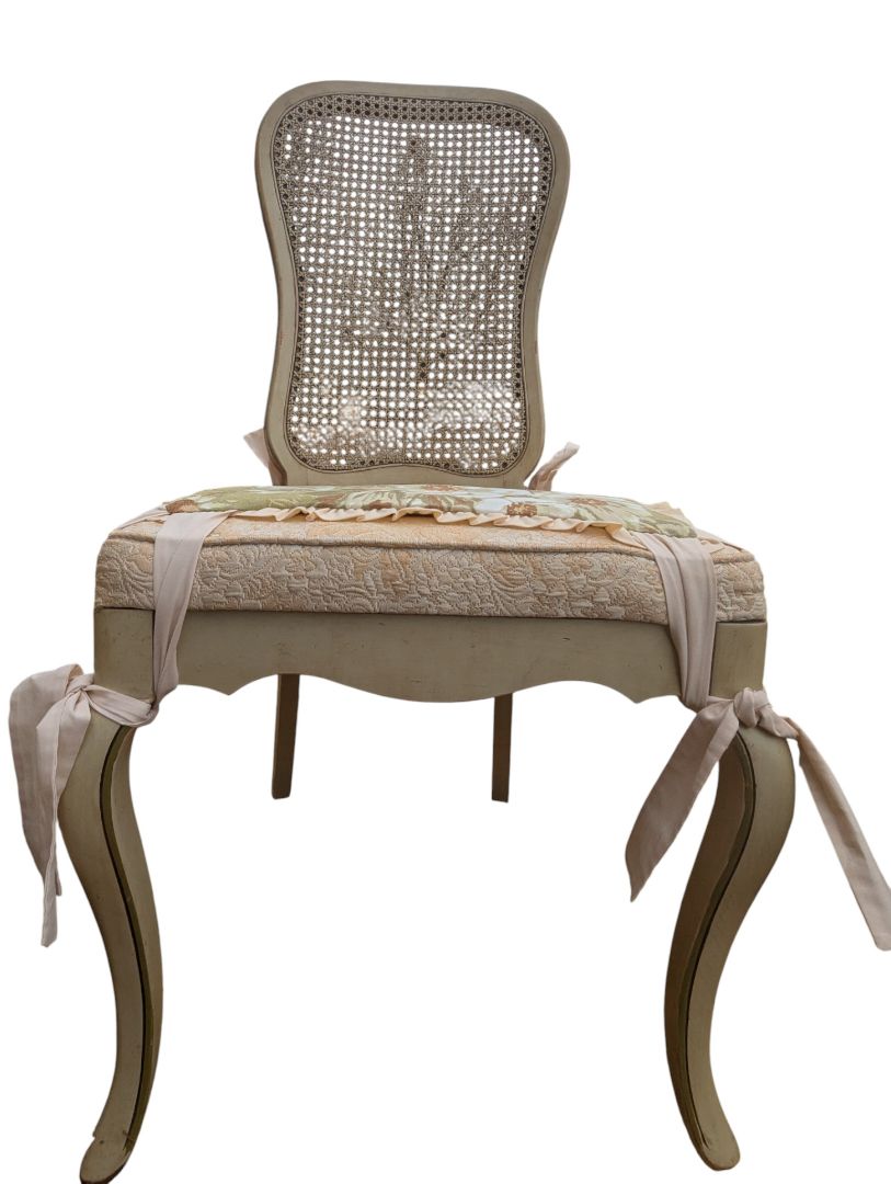 Set of Four Vintage Cane-Back Dining Chairs