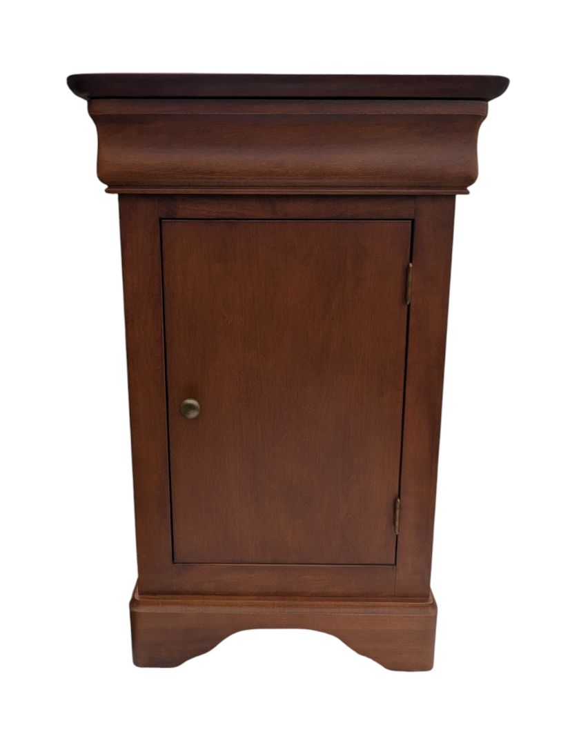Traditional Wood Nightstand with Drawer & Lower Cabinet