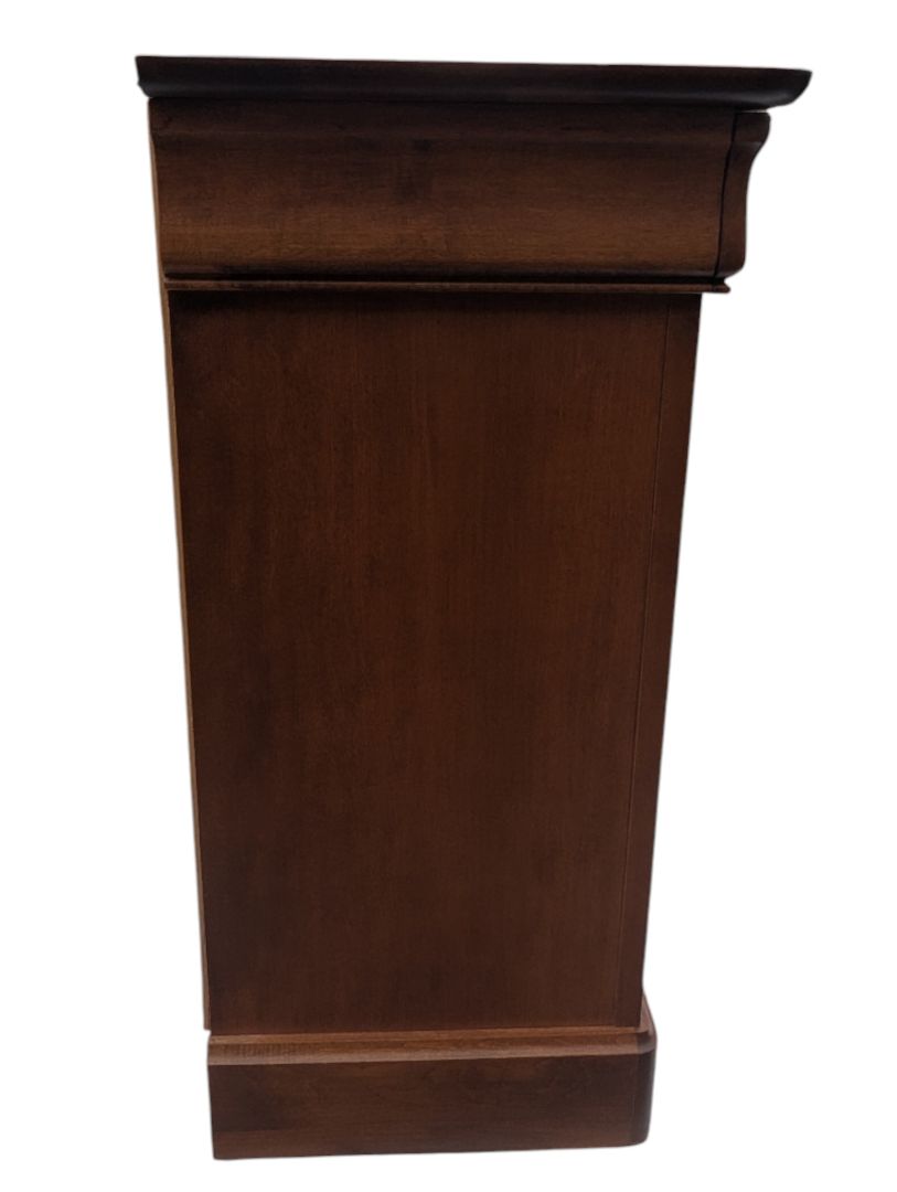 Traditional Wood Nightstand with Drawer & Lower Cabinet