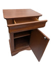 Traditional Wood Nightstand with Drawer & Lower Cabinet