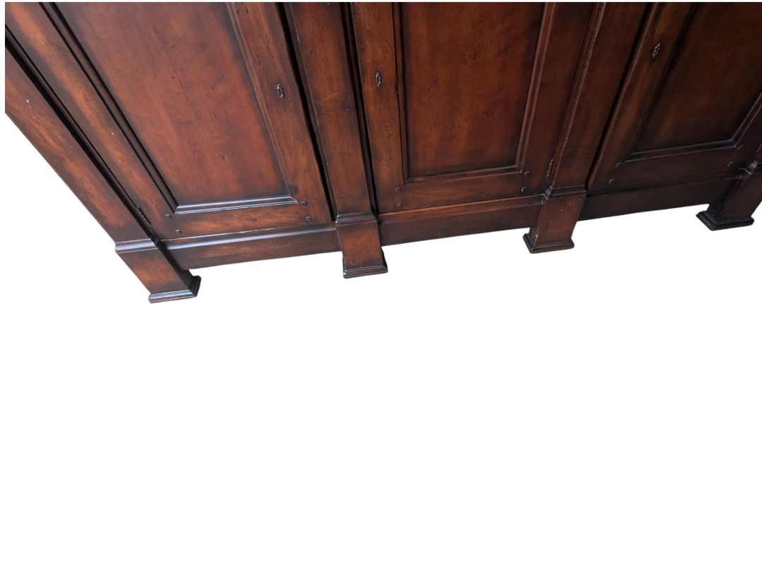 Henredon Solid Wood Triple-Door Credenza with Drawers