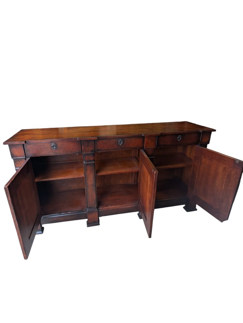 Henredon Solid Wood Triple-Door Credenza with Drawers