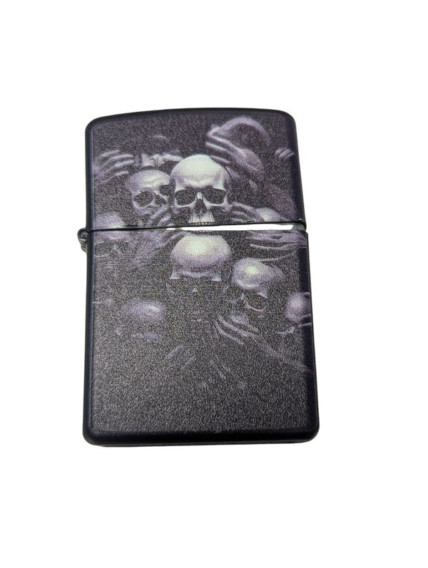 Skull Graphic Flip-Top Windproof Lighter